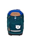 ergobag Prime Zaino Scolastico elementare per Bambini, Idrorepellente, ergonomico, 20 litro, 1100g Orso Esploratore Artico - Petrol