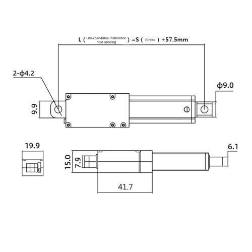 Linear Motion Actuator, Mini Electric Actuator 20mm Stroke 20N Thrust 30mm Speed with Overload Protection, for Robot Gripper Lifting Platform Sofa Recliner Window Opener
