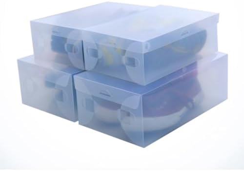 6pcs Plastic Stackable Shoe Boxes 28x18.5x9.5cm Organizer image 3
