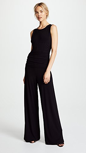 Norma Kamali Women's Kamali Kulture Shirred Waist Jumpsuit, Black, S #TOP1