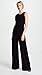 Norma Kamali Women's Kamali Kulture Shirred Waist Jumpsuit, Black, M