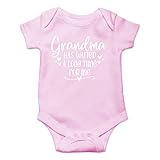 CBTwear Grandma Has Waited a Long Time Baby Bodysuit Funny Infant Outfit Adorable Romper Clothing (Newborn, Pink)