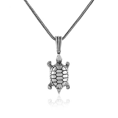 Pendentif tortue argent sterling massif style gothique masculin