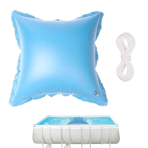 Winter Pool Cushion, 4x4Ft Winterizing Pool Pillow,Inflatable Swimming Pool Closing Air Pillow Cushion Ice Equalizer Pool Winter Pillow for Pool Above Ground Pools Winter Covers