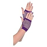 Amscan Short Fishnet Gloves, Party Accessory, Purple