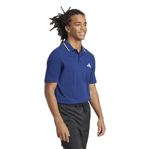Adidas Men's Essentials Small Logo Pique Sportswear Polo Shirt, Dark Blue/White, XX-Large by adidas - Used condition - Image 2