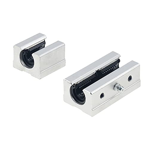 HJCMOONB Professional 1PC SBR10UU SBR12UU SBR16UU SBR20UU SBR16LUU SBR20LUU Linear Ball Bearing Block Open Type CNC Router SBR Linear Guide(Sbr20uu)