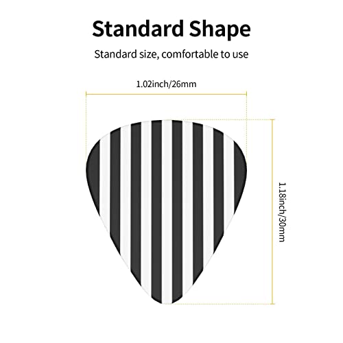 Ensemble de 12 médiators de guitare à rayures noires et blanches pour guitare acoustique, guitare électrique… - Les Beatles, Paul McCartney, John Lennon, RIngo Starr, George Harrison Ensemble de 12 médiators de guitare à rayures noires et blanches pour guitare acoustique, guitare électrique… – Image 5