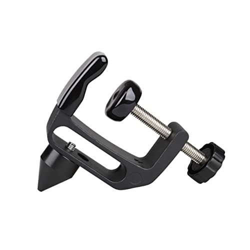 Kisangel Desktop Bracket with Clamp Wrapped Fixing Rack for Music Instruments Non Slip Design Compact Storage for Cork Polishing and Photography