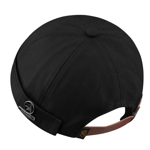 Croogo Stylish Brimless Cap Beanie Docker Cap Casual Street Visor-Less Sailor Skull Cap Rolled Cuff Watch Hat Daily Leon Hat