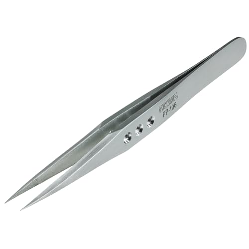 ホーザン(HOZAN) ピンセット 厚肉仕上げ 板厚2.8mm 全長125mm 開き幅8mm 先端幅0.3mm 直型 PP-106