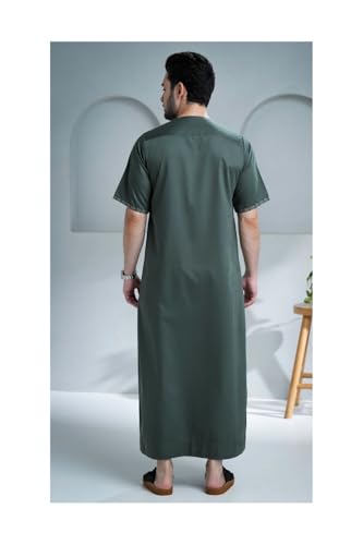 Undave Green Half Sleeve Thobe Jubba2