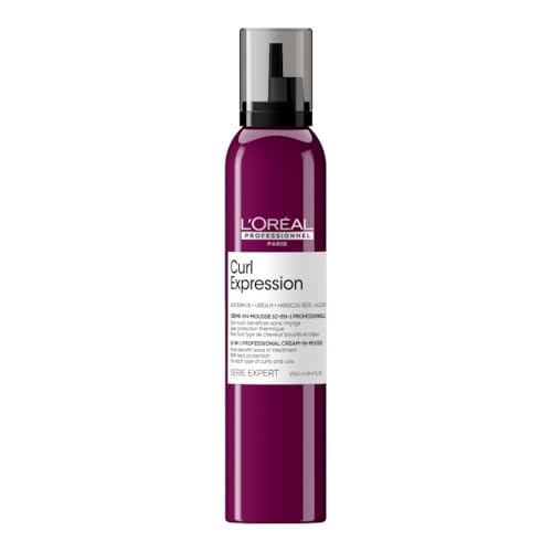 L’Oréal Professionnel, Mousse en Crema 10 en 1, Sin Sulfatos, para Cualquier Tipo De Rizos y Ondas, Curl Expression, 250 ml