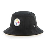 47 Men's Black Pittsburgh Steelers Thick Cord Bucket Hat