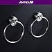 JOMOLA Stainless Steel Suction Cup Towel Ring Holder for Bathroom - Rustproof No Drill Wall Mount Towel Rack, Adjustable & Damage-Free Bathroom Accessories for Shower, Spa, Hotel, Brushed (2-Pack)