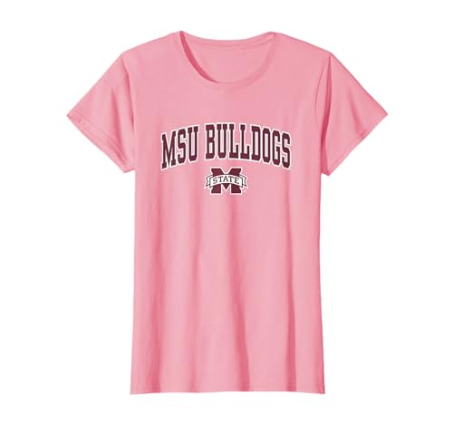 Mississippi State Bulldogs Womens Arch Over Pink T-Shirt