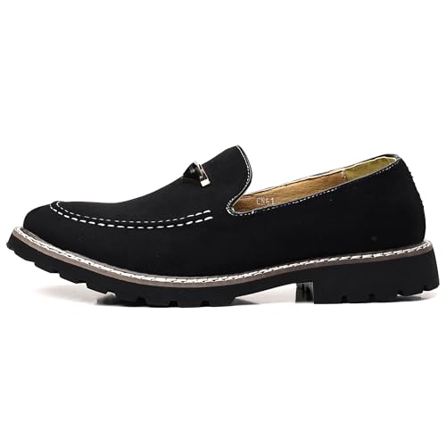Image of Coramtty Men's Dress Loafers Classic Comfort Vintage Suede Slip On Business Work Driving Walking Casual Shoes