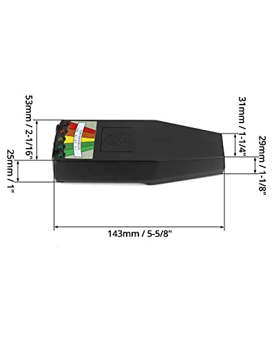 QWORK® Strahlungsdetektor Tragbarer, K2 EMF Messgerät, Electromagnetic Geräte Tester, Schwarz, Ohne Akku
