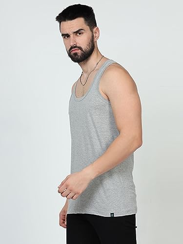 Image of JUARI BE A GENTLEMAN Men's Cotton Super Combed Breathable Vest for Men (Black)