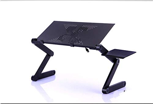 Preisvergleich Produktbild LGFSG Laptop-Schreibtisch Tragbarer Faltbarer Verstellbarer Klapptisch für Laptop-Schreibtisch Computer Mesa para Notebook Stand Tray, Schwarz