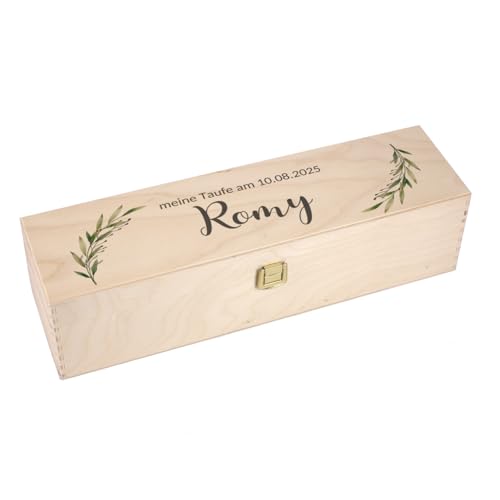 Herz & Heim® Kerzenaufbewahrung aus Holz mit Personalisierung (Jeder Anlass, Eukalyptus)