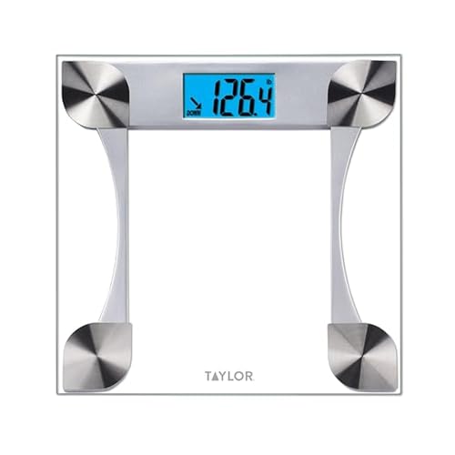 Taylor Digital Glass Scale, Tracks Body Weight with Dependable Readings, Bathroom Device Measuring