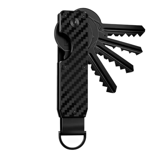TMZELOA Schlüssel Organizer Metall, Schlüsselaufbewahrungsbox, Schlüssel-Organizer Kompakter Schlüsselhalter Kompakter Schlüssell Organizer aus Metall für bis zu 6 Schlüssell mit D-Ring