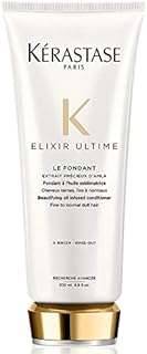 Kerastase Elixir Ultime Oil-Infused Conditioner | For Normal to Dry Dull Hair | Anti-Frizz & Shine Activating | With Camellia & Argan Oils | Le Fondant | 6.8 Fl Oz