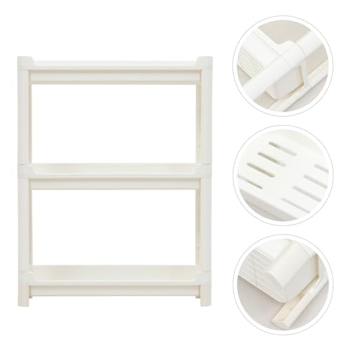 Étagère de rangement en plastique PP blanc compacte Jojofuny - 8
