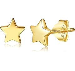 1 Pairs Star / 18k gold plated silver