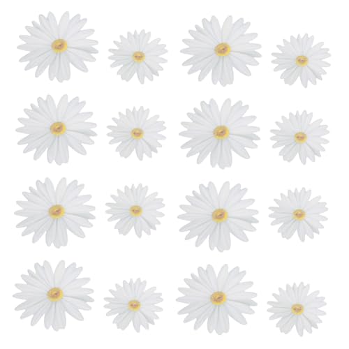 MAGICLULU 1 Caja Toppers Pastel de Papel para Cupcake Decoración Resistente para Bodas Cumpleaños Bautizos y Fiestas Temáticas de Primavera Caja con Flores Margarita Blancas