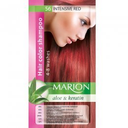 Marion The Color of the hair shampoo in a Length of 4 to 8 Washes Aloe and Keratin 56 Intensive Red