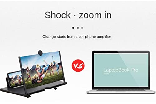 Mbeta 14In Smart Phone Screen Amplifier Pull-Out Creative Stretch 3D Phone Magnifier Stand Amplifier, Adjustable Angle Mobile Phone Screen Magnifier, Video Game For Smart Phone Black/White/Red #TOP4