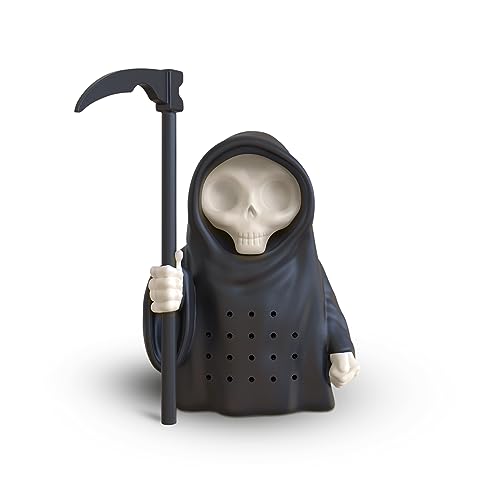 Genuine Fred Grim Steeper Reusable Silicone Tea Infuser, Black Grim Reaper Design, Fun and Clever Kitchen Gadget for Tea Lovers and Enthusiasts