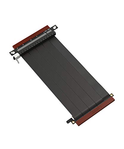 LINKUP Ultra PCIe 4.0 X16ライザーケーブル超極高速シールド垂直GPUマウント ゲーム用PCI Express 第4世代 デュアルリバースコネクター ITX用に設計され