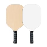 PYD Life 2 Pack Pickleball Paddles Plywood Sublimation Blanks 7.5' x 15.5',2/5 Inch Thickness 8 OZ Double Sided Printable One Side White One Side Wood