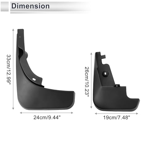 Image of X AUTOHAUX 1set Front and Rear Mud Flaps Splash Guards Mud Guards for Audi Q5 2009-2016 W /Mount Accessories