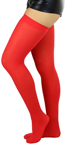 Image of ToBeInStyle Women's Nylon Thigh High Schoolgirl Opaque Stockings