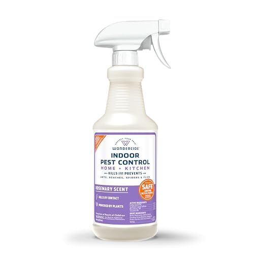 Image of Wondercide - Indoor Pest Control Spray for Home and Kitchen - Ant, Roach, Spider, Fly, Flea, Bug Killer and Insect Repellent - with Natural Essential Oils - Pet and Family Safe - Rosemary 16 oz
