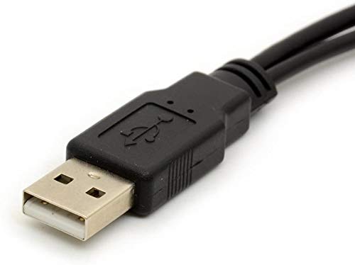 Cavo USB Y Da 30 Cm - 1 Maschio A 2 Femmine - Alimentatore Enhancer Per Hard Disk Portatili E Dispositivi USB 2.0 - Doppia Alimentazione