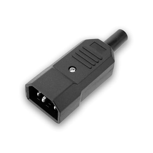Image of MX IEC C14 AutoLock Power Connector Male Plug - 10A 250V with Locking Mechanism for PCs, Servers & Electronics (Pack of 5)