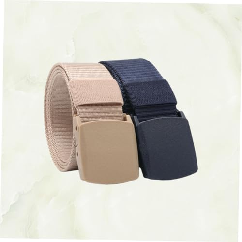 2pcs Nylon Waist Belt Canvas Outdoor Web Belt Plastic Buckle Adjustable for Men Women2