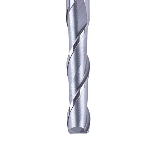 Image of SpeTool 2 Flutes 1 /4 inch Shank, Extra Long(3 inches) Carbide End Mill TiAlN Coated HRC55 Spiral UpCut CNC Bits