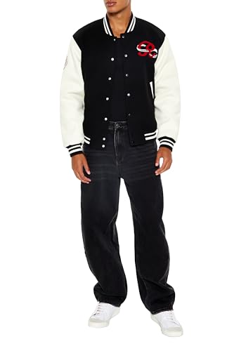 Forever 21 Men's Horseshoe Varsity Bomber Jacket2
