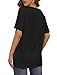 Black Oversized Shirt for Women Short Sleeve Tee Shirts V Neck Tshirts Summer Shirts Workout Tops XL