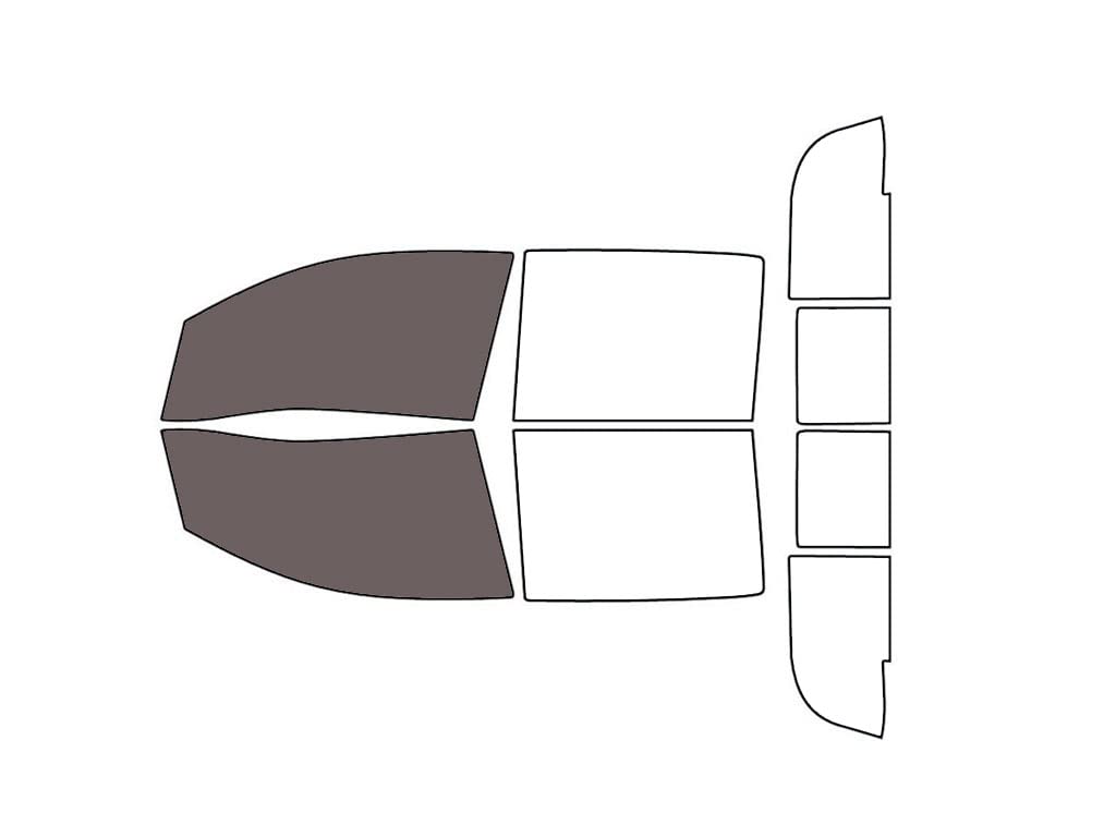 Rvinyl Window Tint Kit Compatible with Nissan Titan 2016-2023 (4 Door Crew Cab) - Front Precut Kit - 35%