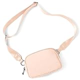 ODODOS Crossbody Bag with Adjustable Strap Small Shoulder Pouch for Workout Running Traveling Hiking, Pale Coral