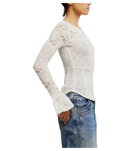 Free People Women's Lace Layering Long Sleeve2