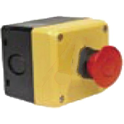 FB1W-HW1B-Y211R , SWITCH; WITH ENCLOSURE; 40MM PUSH PULL RESET; PLASTIC; 1 NC/ 1NO