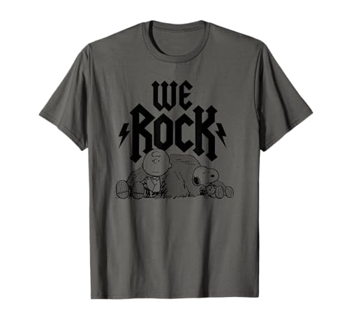 Peanuts - We Rock Charlie Brown y Snoopy Camiseta